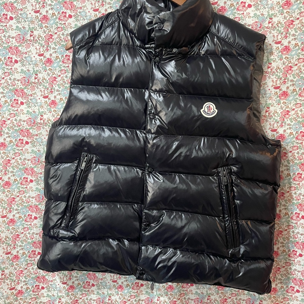 Moncler Shiny Black Quilted Down Vest